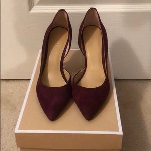Burgundy suede Michael Kors Pumps